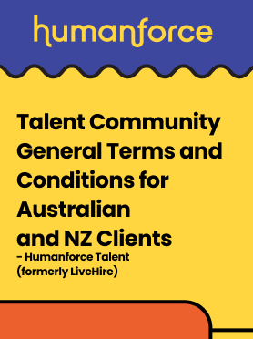 Talent Community – General Terms and Conditions for Australian and NZ Clients